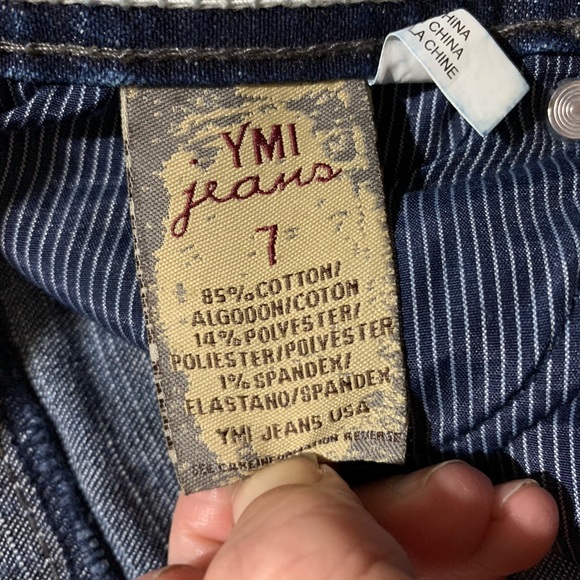 YMI Blue Jean Shorts Size 7 - Picture 3 of 4